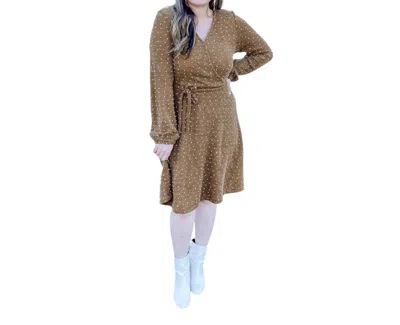 Wellmade Charlotte Dress In Brown Multi