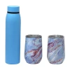 Wellness 3-pc. Insulated Canteen And Stemless Wine Set In Blue