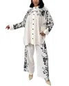 Wellway 2pc Blouse & Pant Set In White