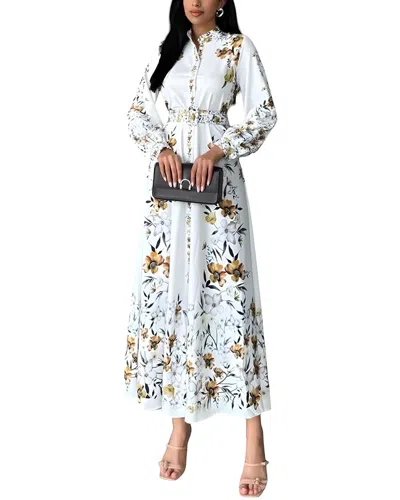 WELLWAY WELLWAY LONG SLEEVE MAXI DRESS