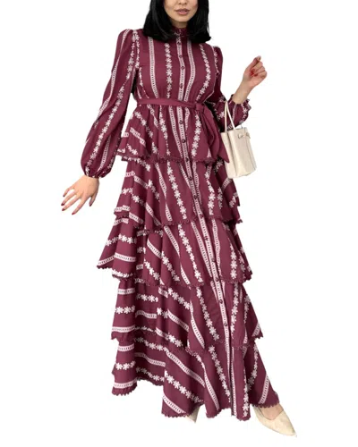 Wellway Maxi Dress In Purple