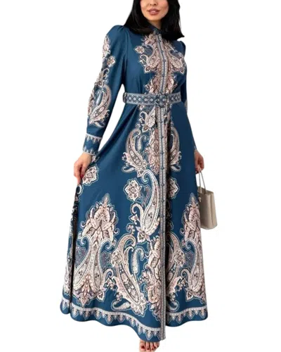 Wellway Maxi Dress In Blue