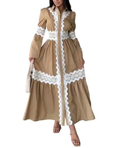 Wellway Maxi Dress In Sand