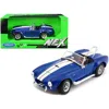 Welly 1-24 Scale 1965 Shelby Cobra 427 S-c Diecast Model Car Metallic Blue