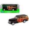 Welly 1948 Chevrolet Woody Fleetmaster Dark Brown 1-24 Diecast Model Car
