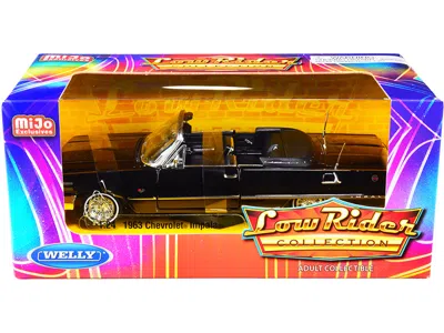 Welly 1963 Chevrolet Impala Ss Convertible Black "low Rider Collection" 1/24 Diecast Model Car By  In Multi