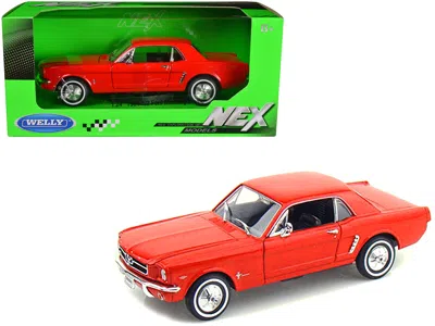 Welly 1964 1/2 Ford Mustang Coupe Hardtop Red 1/24 Diecast Model Car By