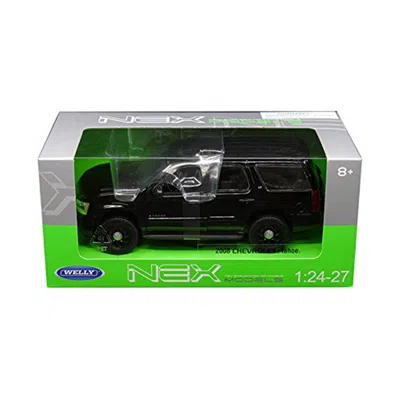 Welly 2008 Chevrolet Tahoe Unmarked Police Version Black 1-24-1-27 Diecast Model Car In Green