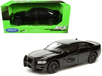 Welly 2016 Dodge Charger Pursuit Police Interceptor Black Unmarked "police Pursuit" Series 1/24 Diecast Mo