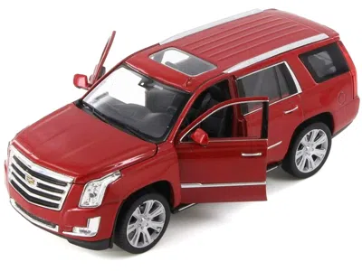 Welly Diecast Model Car With Sunroof For 2017 Cadillac Escalade - Red Metallic