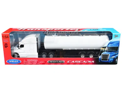 Welly Freightliner Cascadia Oil Tanker Plain White "transporter" Series 1/64 Diecast Model By