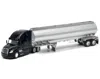 Welly Freightliner Cascadia Truck Black With Silver Tanker Trailer "transporter" Series 1/32 Diecast Model