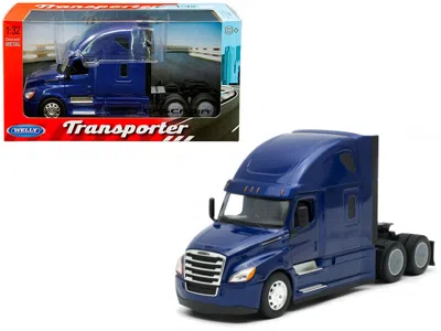 Welly Freightliner Cascadia Truck Blue "transporter" 1/32 Diecast Model By