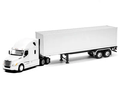 Welly Freightliner Cascadia Truck White With White Container "transporter" Series 1/32 Diecast Model By We