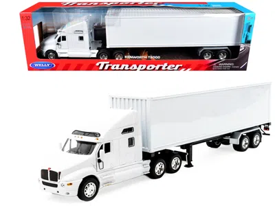 Welly Kenworth T2000 Truck White With White Container "transporter" Series 1/32 Diecast Model By