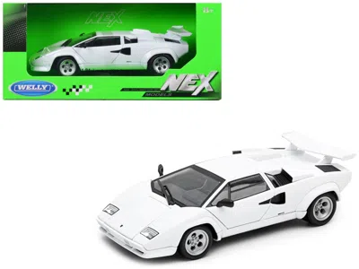 Welly Lamborghini Countach Lp 5000 S White "nex Models" Series 1/24 Diecast Model Car By  In Animal Print