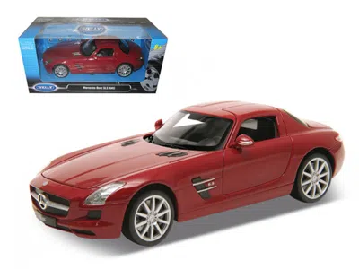 Welly Mercedes Sls Amg Red 1/24 Diecast Model Car By