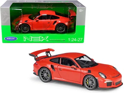 Welly Porsche 911 Gt3 Rs 1 By 24-1 By 27 Diecast Model Car, Orange