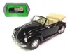 Welly Volkswagen Beetle Convertible Black 1/24 Diecast Model Car By