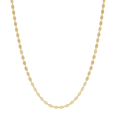 Pre-owned Welry 14k Yellow Gold Oval Disc Necklace, 17"