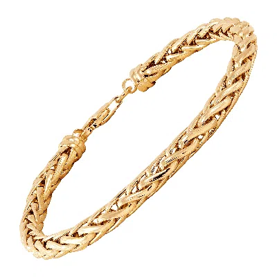 Pre-owned Welry Spiga Polished Link Bracelet In 14k Yellow Gold, 7.5"