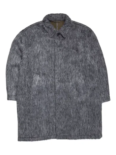 Welter Shelter Brushed-effect Coat In Gray