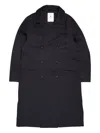Welter Shelter Double-breasted Lapel-collar Coat In Black