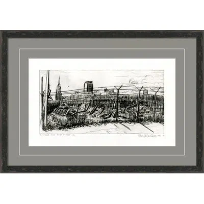 Wendover Art Group 12th Ave And 30th Street - Picture Frame Drawing Print On Paper In Gray