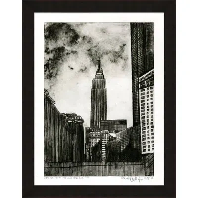 Wendover Art Group 33rd St Btw 7th And 8th - Picture Frame Painting On Paper In Black