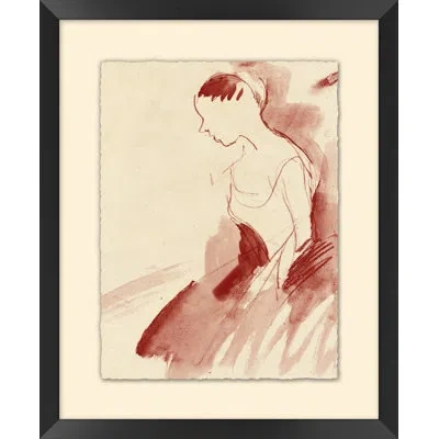 Wendover Art Group A Dancer Study 1 - Picture Frame Drawing Print On Paper In Brown;beige