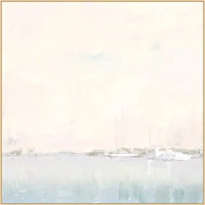 Wendover Art Group A Distant Harbor - Painting On Canvas In Blue;beige