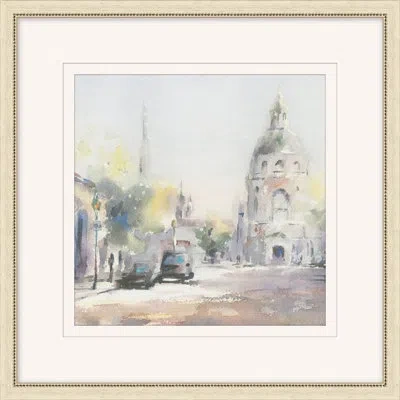 Wendover Art Group A Traveler's Studies 5 - Picture Frame Painting On Paper In White;green;yellow