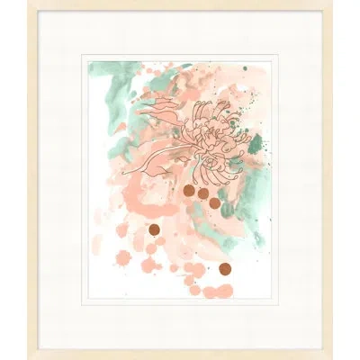Wendover Art Group Abstract Flowers 2 - Picture Frame Painting In Blue;pink
