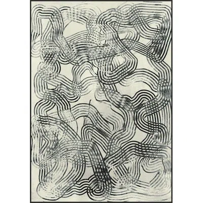 Wendover Art Group Abstract Ink Study 2 - Floater Frame Print On Canvas In Black,beige