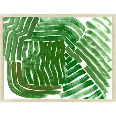 Wendover Art Group Abstracted Fern 2 By Thom Filicia - Picture Frame Painting On Paper In Green