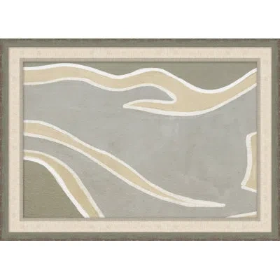 Wendover Art Group Abstracted Figure 1 By Thom Filicia - Picture Frame Painting On Canvas In White;gray;beige