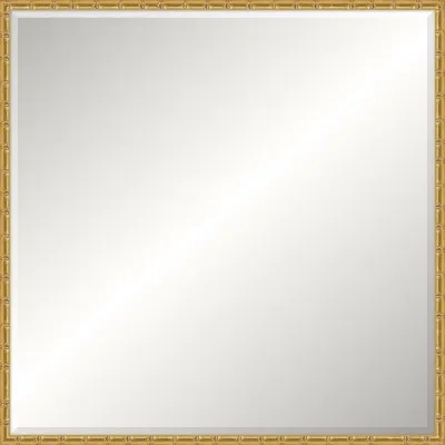 Wendover Art Group Adelaide Solid Wood Rectangle Floor Mirror In Gold Banboo