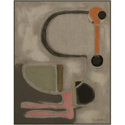 Wendover Art Group Aerial Springs - Floater Frame Print In Brown,black,pink