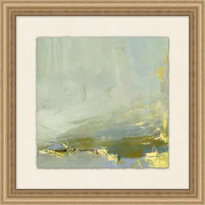 Wendover Art Group Afternoon Series 4 - Picture Frame Painting On Paper In Blue;green