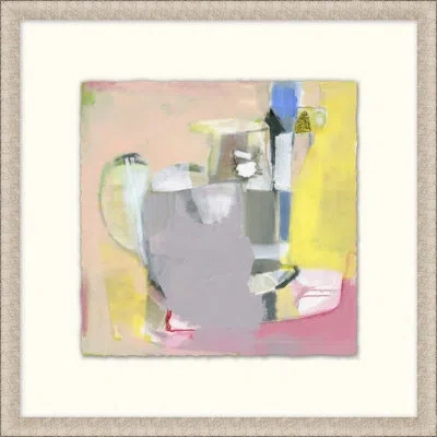 Wendover Art Group All Together Now 9 - Picture Frame Painting On Paper In White;gray;yellow