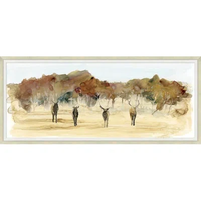 Wendover Art Group Along The Meadow's Edge - Picture Frame Painting On Paper In Brown;gray;beige