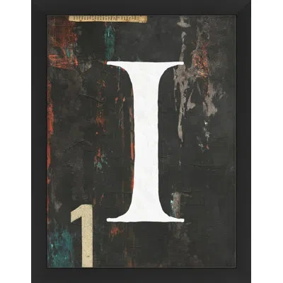 Wendover Art Group Alphabet "i" - Picture Frame Textual Art On Paper In Black;white;beige