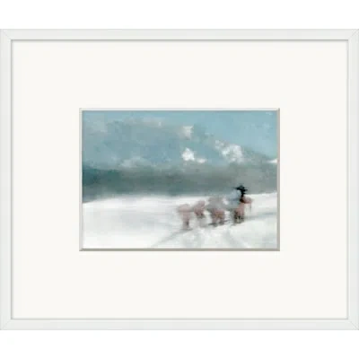 Wendover Art Group Alpine Memory 1 By Thom Filicia - Picture Frame Painting On Paper In White;azure