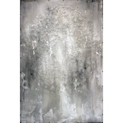 Wendover Art Group Amalgamation 2 - Unframed Painting On Wood In Black;white;gray
