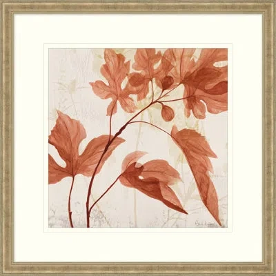 Wendover Art Group Amber Blossoms 1 - Picture Frame Painting On Paper In Beige;orange