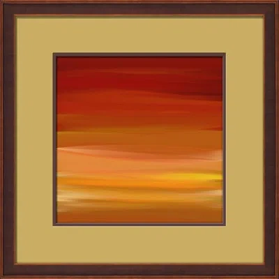 Wendover Art Group Amber Glow Ii - Picture Frame Graphic Art On Glass In Red;orange