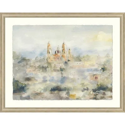 Wendover Art Group Another Foggy Day 1 - Picture Frame Painting On Paper In Blue;green;beige