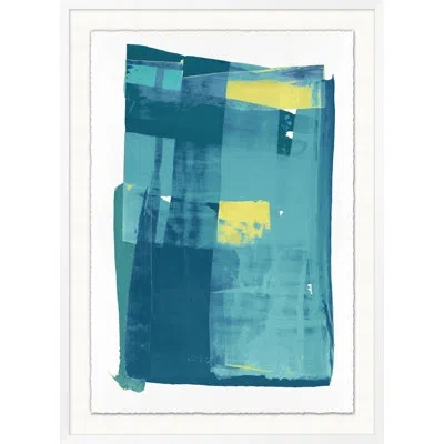 Wendover Art Group Aqua Sunset 1 By Christopher Kennedy - Picture Frame Painting On Paper In Blue;yellow