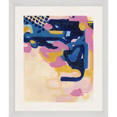 Wendover Art Group 'aquatic Shift 3' - Picture Frame Painting On Paper In Blue;beige;pink