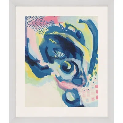 Wendover Art Group 'aquatic Shift 4' - Picture Frame Painting On Paper In Blue;yellow;pink